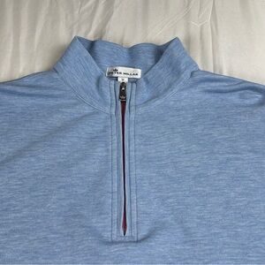 Peter Millar Light Blue Zip-Up Sweater